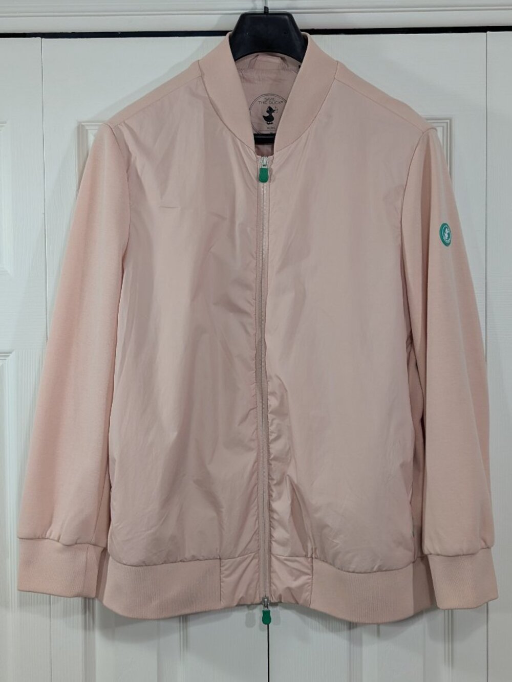 Save the Duck Pink Light Bomber zipped Jacket